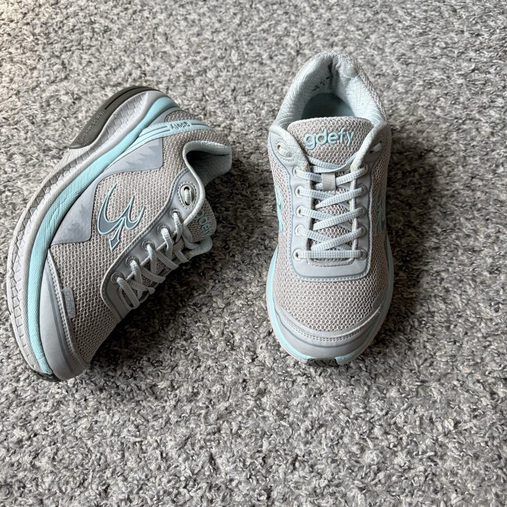 Gravity Defyer G Defy Mighty Walk Sneakers Shoe US Women’s Size 8.5 Blue Gray - Picture 1 of 7